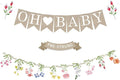 Weecent Pre-Strung 6ft Burlap Oh Baby Banner by Weecent