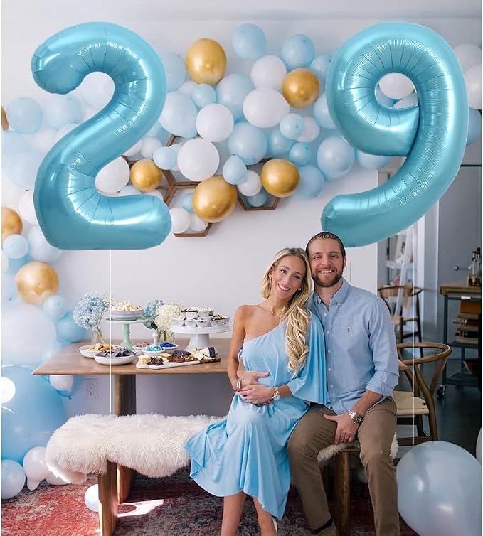 Pearl Blue Number 7 Balloon 40 Inch - Image 7