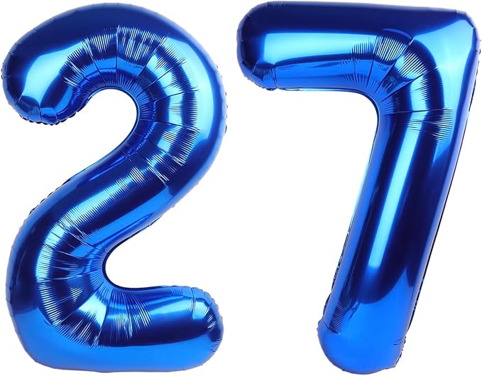 Numbers 26 Balloon 40Inch Blue Balloons by Argthjy