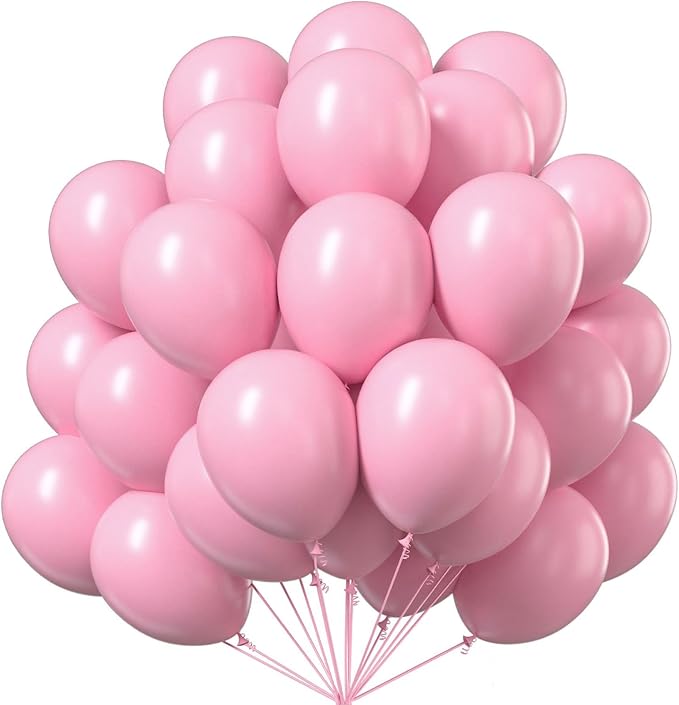 PartyWoo Baby Pink Balloons 50pcs Pastel Light Pale Pink Color | 12 Inch by PartyWoo