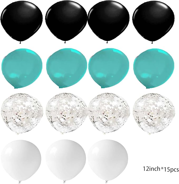 Teal Black Graduation Party Decorations/Turquoise Teal Black Graduation - Image 8