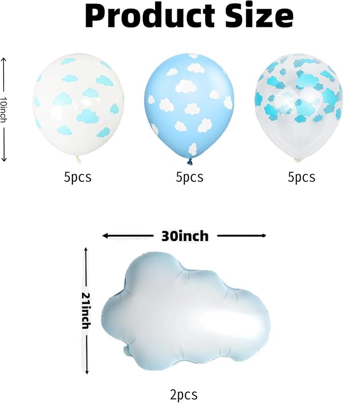 Cloud Party Balloons Stand Kit 2 Sets, Balloon Centerpieces - Image 2