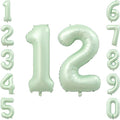 Olive Green Number 12 Balloon 40 Inch, Floral Backdrop by Unknown