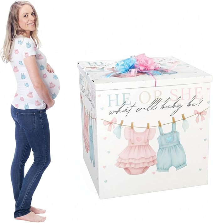 AmazingSpark 28in Giant Gender Reveal Gift Box by Unknown