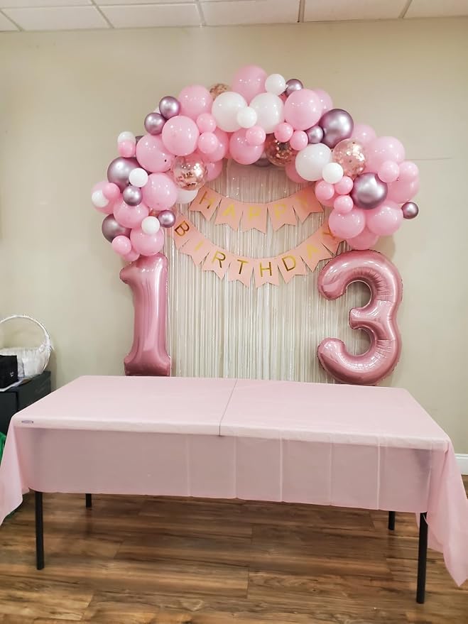 7 Balloon Number 40 Inch Pink Balloons - Image 3