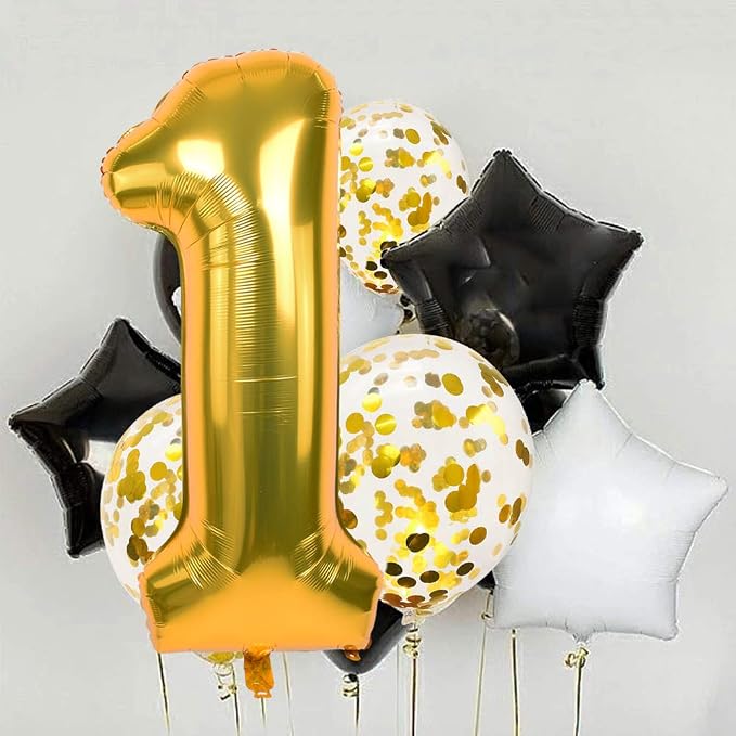 TONIFUL 40 Inch Gold Number 8 Balloons Large Foil 8th Birthday Decorations | - Image 6