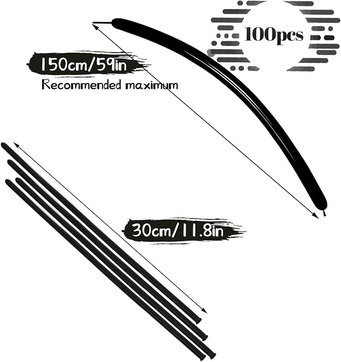 LXZFCRG 260 Balloons Black Long Balloon - Image 2