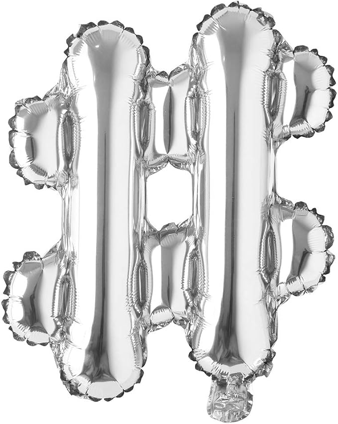 16" inch Single Silver Alphabet Letter number Balloons Aluminum Hanging Foil by REIANS