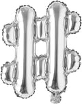16" inch Single Silver Alphabet Letter number Balloons Aluminum Hanging Foil by REIANS