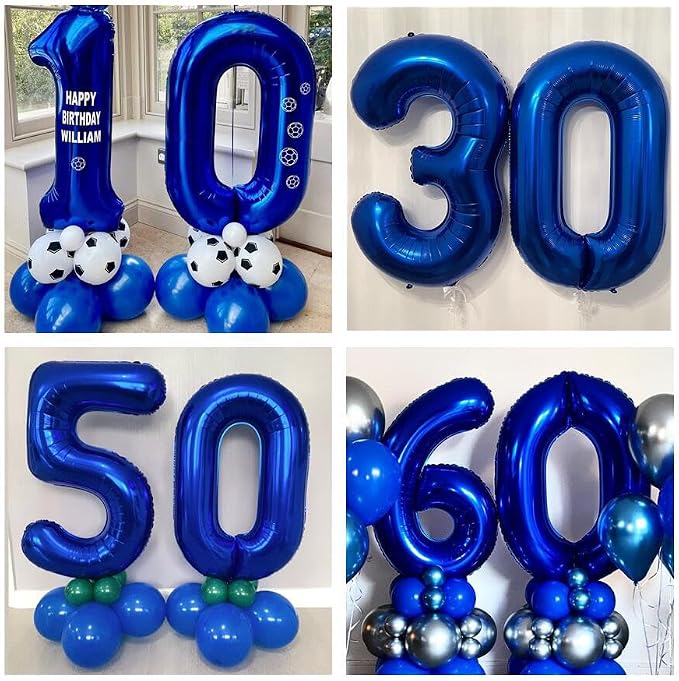 Navy Blue 26 Balloon Numbers, 40 Inch Dark Blue 26 or 62 Birthday Balloons - Image 6
