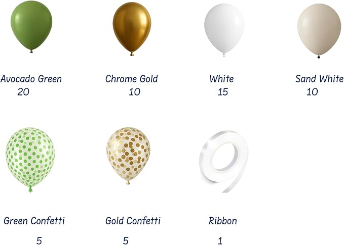 Sage Green Balloons Garland Kit 65 Pack – Boho Eucalyptus Green, Bridal Shower - Image 2