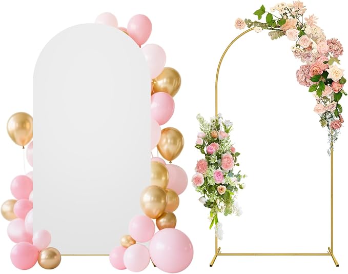 6.6FT Wedding Arch Backdrop Stand and Cover Set, Metal Balloon Arch Stand and by Unknown