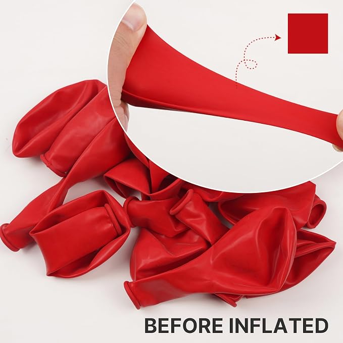 PartyWoo Red Balloons 50pcs Small Mini Latex Matte Balloons 5 Inch | Graduation - Image 5