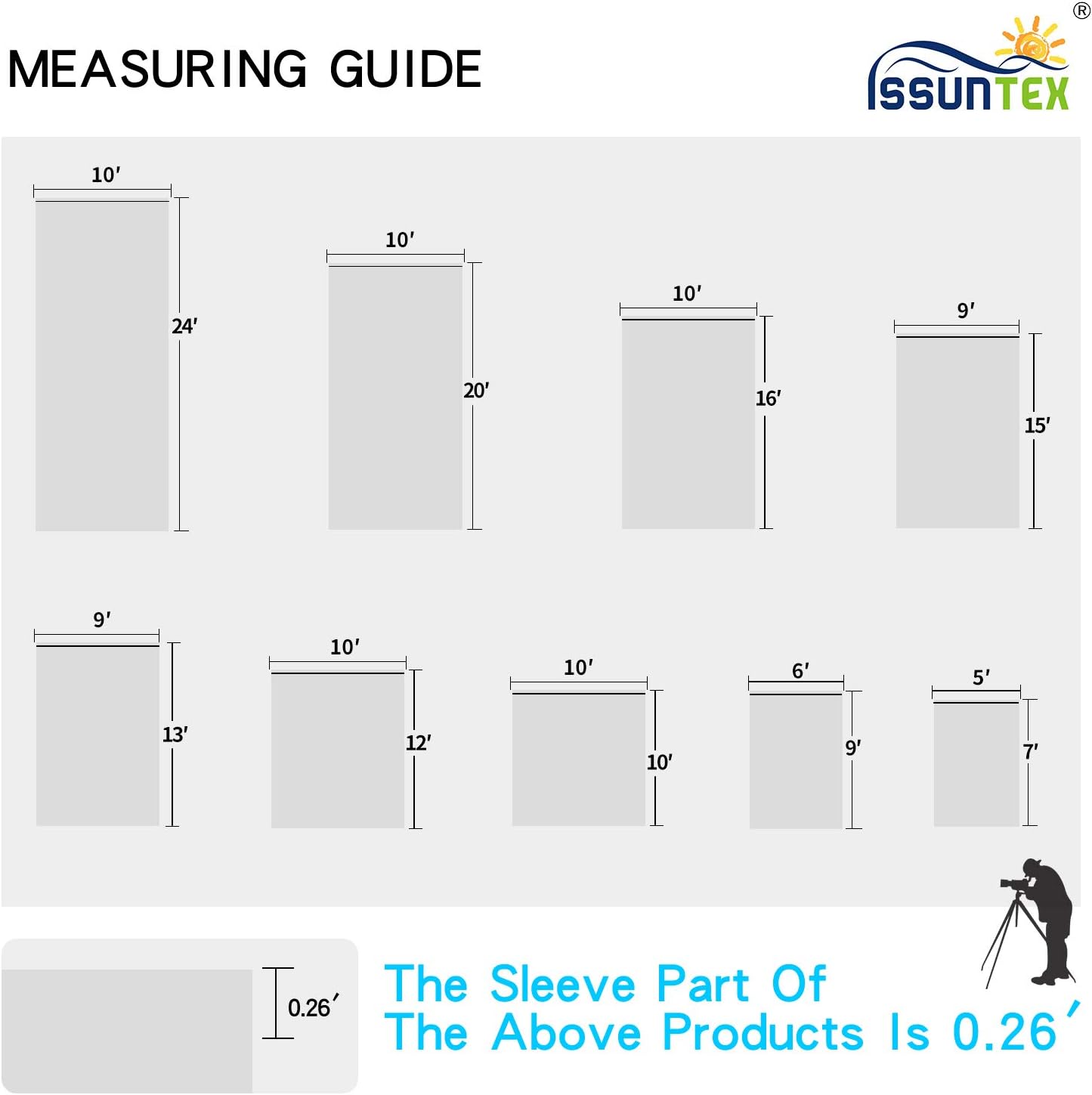 ISSUNTEX 10X10 ft/3X3 Meters Background Photo Backdrop, Photo Studio, Collapsible High Density Screen for Video Photography and Television-White