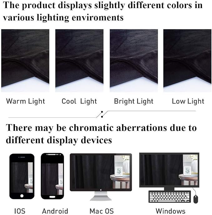 Black Blackout Velvet Curtains 96 inches Long Back Tab Thermal Insulated - Image 6