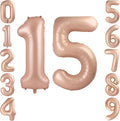 40 Inch Caramel Foil Number 15 Balloon by TNCDJKPA