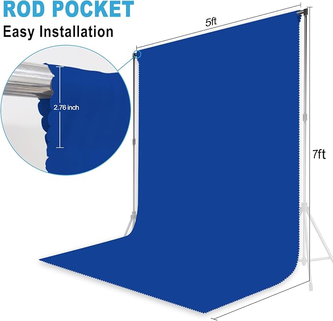 Royal Blue Photography Backdrop - Image 3