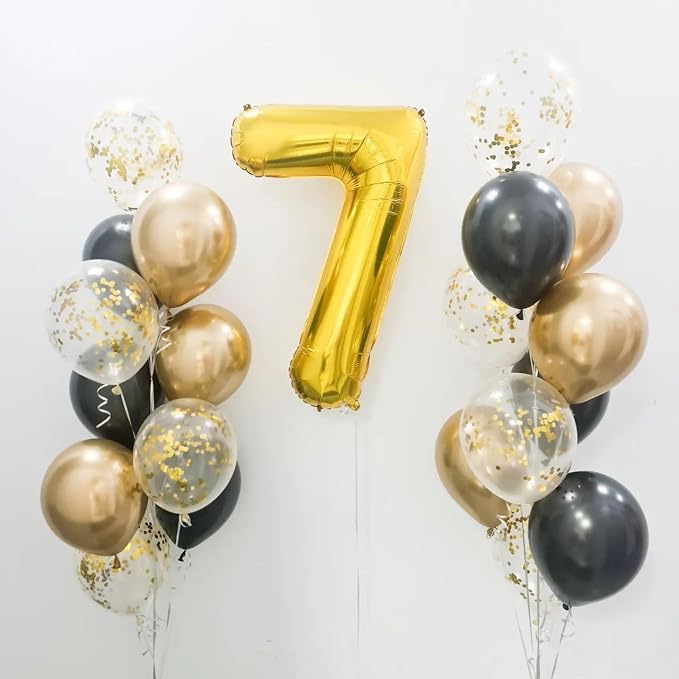 Gold Number 7 Balloon 40 Inch - Image 4