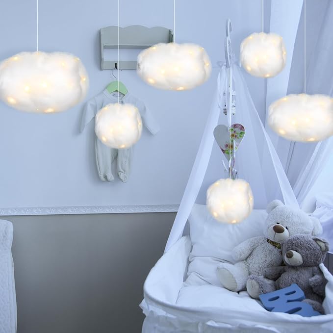 Tatuo 6 Pcs LED Artificial Hanging Clouds - Image 2