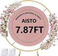 Round Backdrop Stand Arch Balloon Golden Metal Circle Garland Frame by Aisto