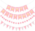 Pink Gold Happy Birthday Banner, Happy Birthday Decorations Hanging Birthday by Unknown