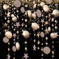 Champaign Gold Party Decoration Champaign Gold Star Circle Dot Hanging Garland by Eeatour