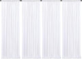 White Sequin Backdrop Curtains-4 Panels 2FTx8FT White Backdrop by SoarDream