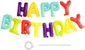 16" Happy Birthday Foil Letter Balloons Banner Set | Alphabet Balloons by EHCBHG
