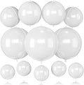 12Pcs White Round Balloons Foil, Giant White Foil Balloons by BIAPIAN