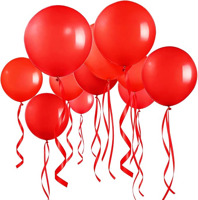 36 Inch Red Balloons by CEUQIESO