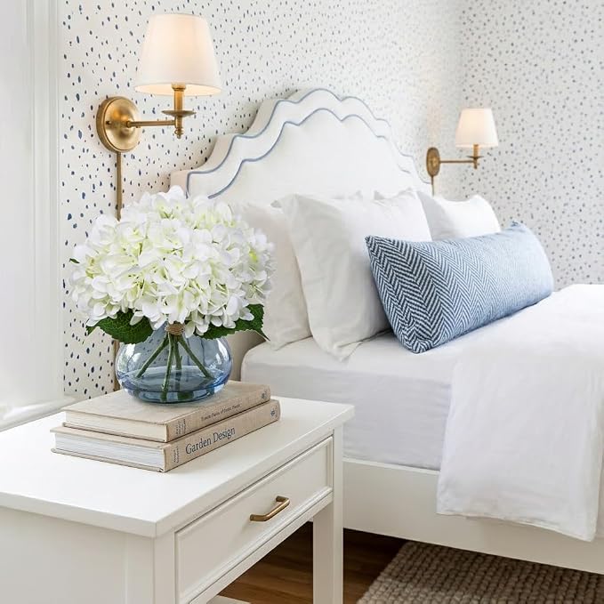 Hollyone White Hydrangea Artificial Flowers - Image 7