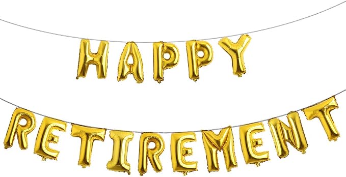 Set of 15 Happy Retirement Balloons & Banner by RUIANSI