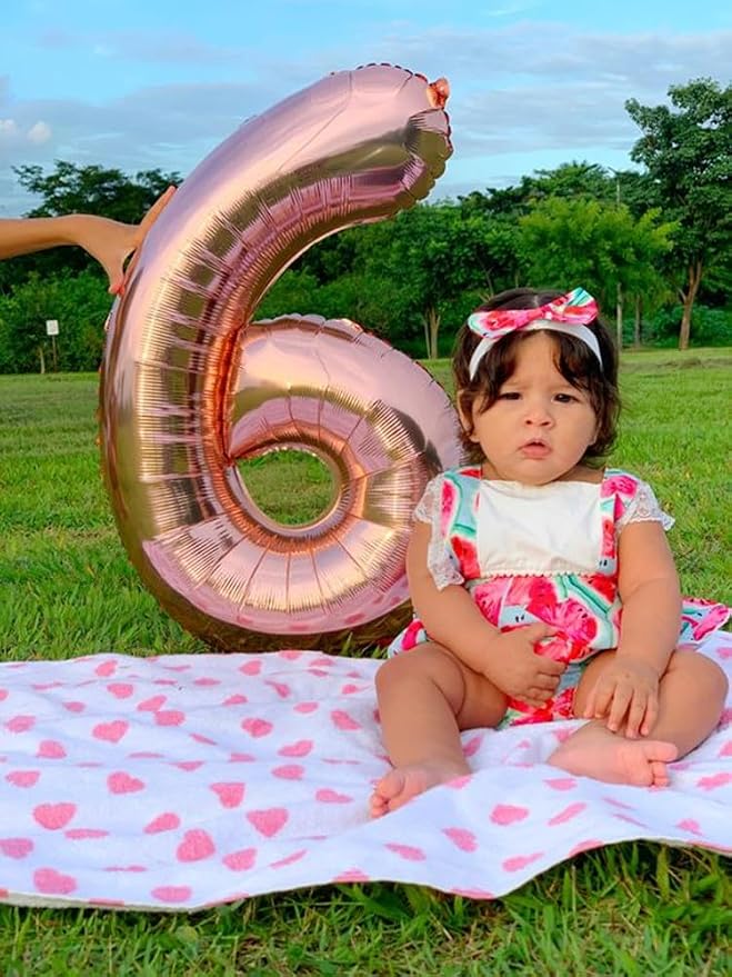 9 Balloon Numbers Birthday Decorations, 40In Rose Gold Balloons - Image 2