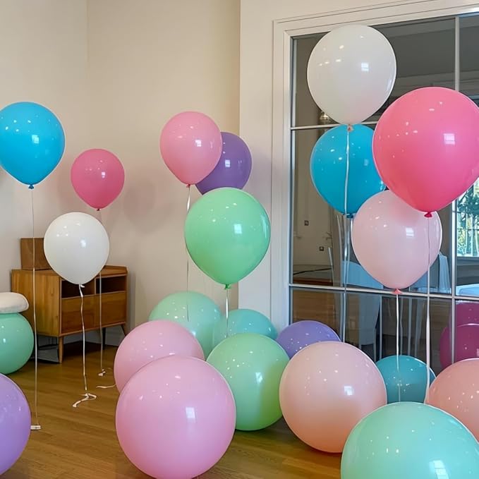 100 Pack 18 inch Pastel Balloons 10 Kinds Colors Colorful Party Balloon Bulk - Image 7
