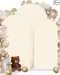 Hemmotop Stretchy Beige Arch Backdrop Cover Set, 3-Piece | Wrinkle-Free by Hemmotop