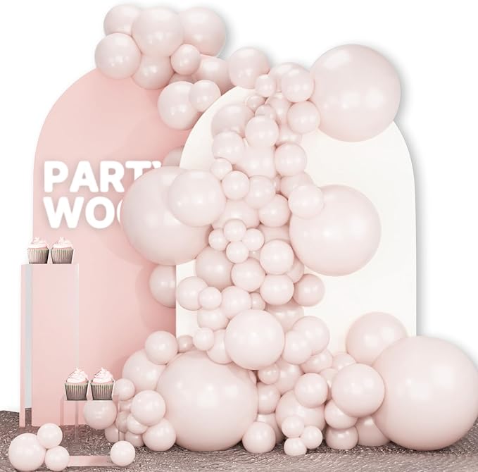 PartyWoo Beige Balloons 140pcs Boho Cream Ivory Neutral Color | 18 12 10 5 Inch by PartyWoo