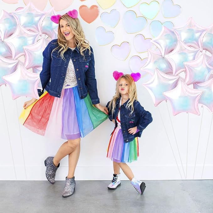 TONIFUL 15 Pcs Star Balloons 18 Inch Large Iridescent Foil Balloons | Big - Image 3