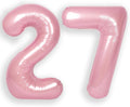 RainbowQ Pink 27 Balloon Number 40 Inch 0-40 Foil Large Balloons | Big Mylar 27 by RainbowQParty