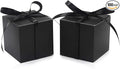 COTOPHER 100pcs Small Gift Boxes, Favor Boxes 2x2x2 inches Paper Gift Boxes with Ribbons Candy Box for Wedding Favors Baby Shower Bridal Shower Birthday Party (Black)