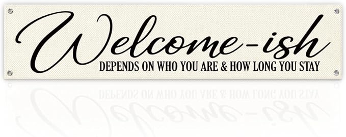 Welcome Decor Banner, Long Wall Banner by Unknown
