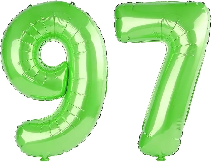 40 Inch Number 97 Balloons for 97th Birthday Party Decorations, 0-100 Fruit by FOBELEC