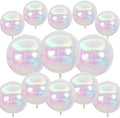 13pcs Iridescent Balloons 22" 18" 10" 4D Clear Ball Balloon Iridescent Party by Unknown