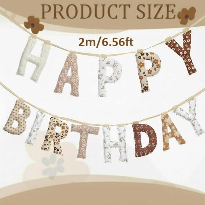 Pre-strung Happy Birthday Banner Sign Reusable Felt Happy Birthday Garland - Image 2
