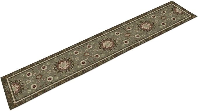 Vintage Paisley Floral Table Runner, Brown Boho Rustic Farmhouse Flower Pattern for Home Kitchen Table Decor Dining Coffee Room Party Decor 13x36in