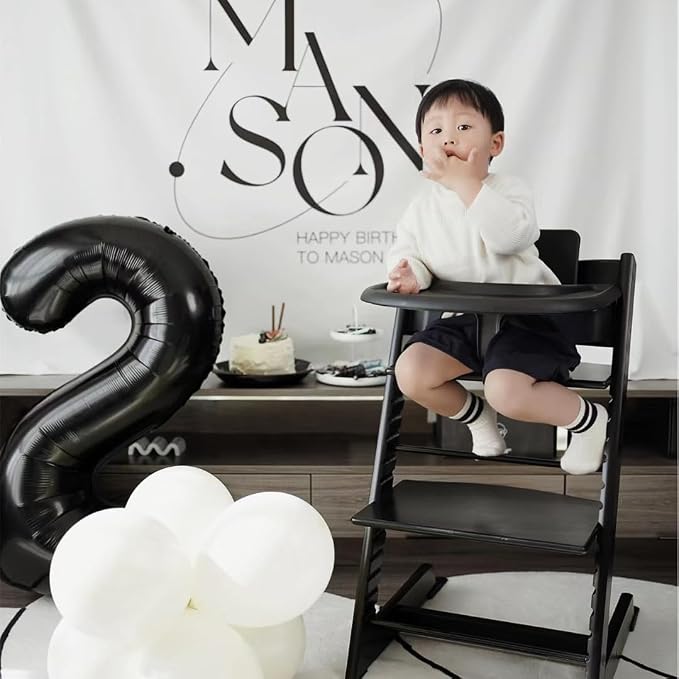 2 Balloon Numbers Birthday Decorations, 40In Black Balloons - Image 2