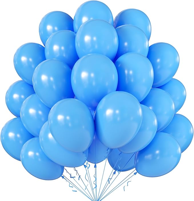 12 Inch Light Blue Balloons, Baby Shower, Graduate Party Decorations by KALOR
