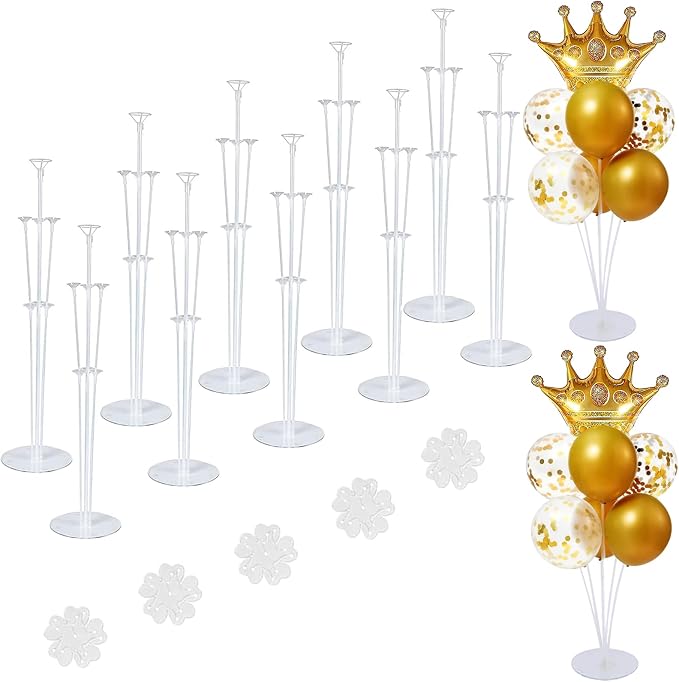10 Sets of Balloon Stands for Table Balloon Stand Allowing Balloons To Float by ROYUYE