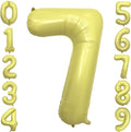 Pastel Yellow Number 7 Balloon 40 Inch Light Yellow Foil Number Balloons 7th by cocodino