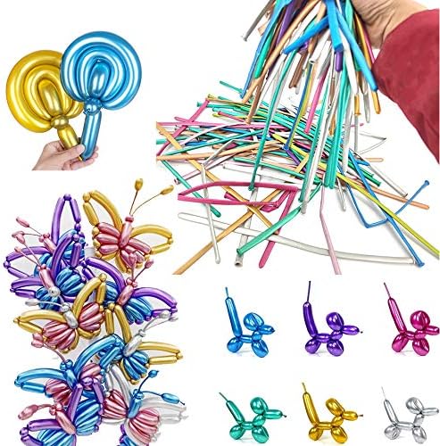 100Pcs Metallic 260 Balloons, Color Chrome Long Balloon - Image 2
