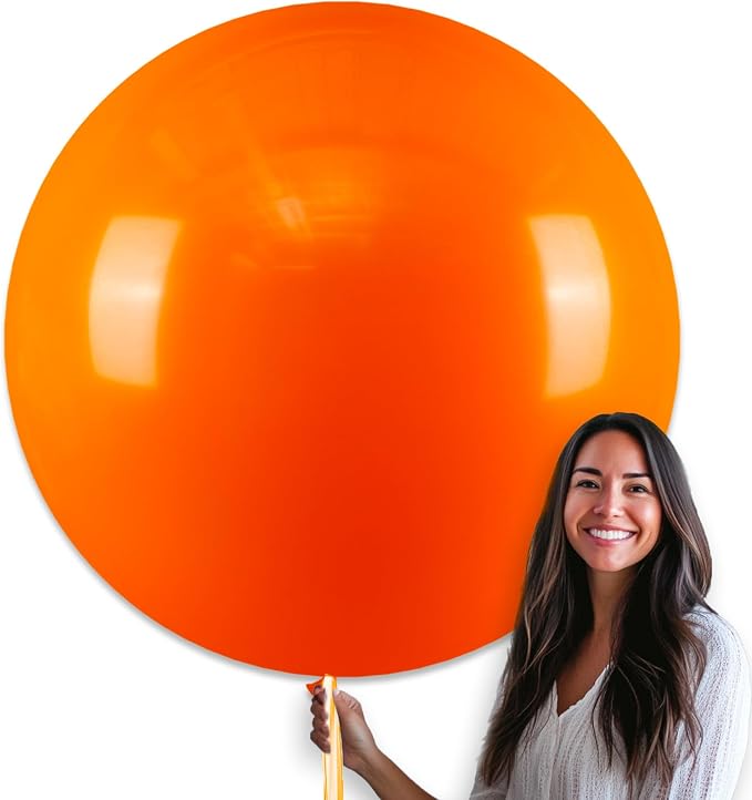 PartyWoo Orange Balloons 4pcs Fall Latex Helium Balloons 36 Inch | Birthday by PartyWoo